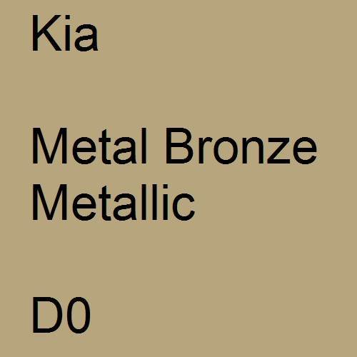 Kia, Metal Bronze Metallic, D0.